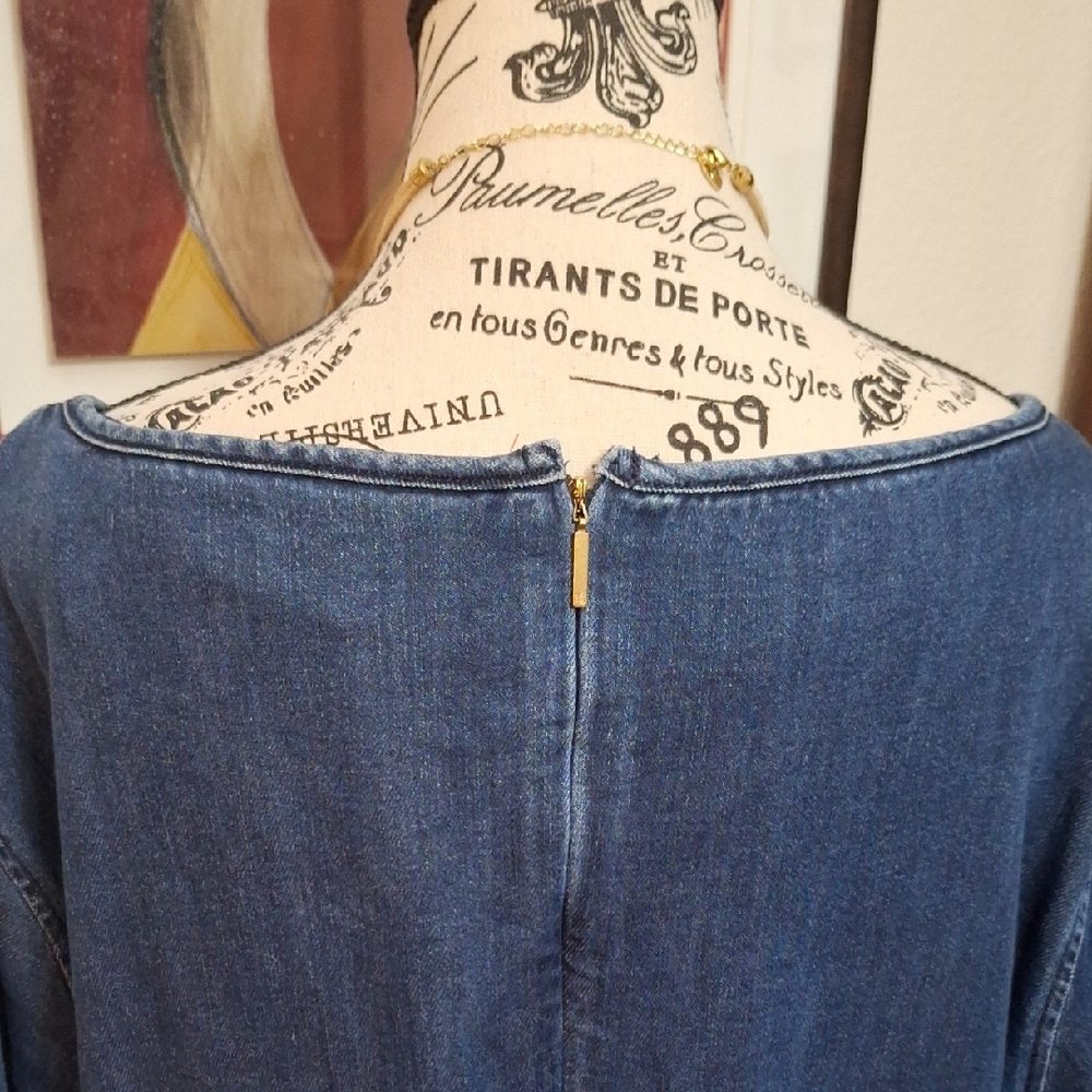 Ralph Lauren Dark Indigo Denim Shift Dress - Picture 5 of 11
